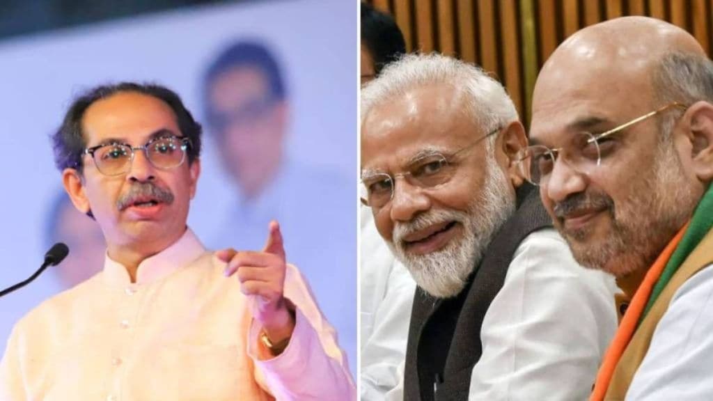 Image Of PM Narendra Modi, Home Minister Amit Shah An Former CM Uddhav Thackeray