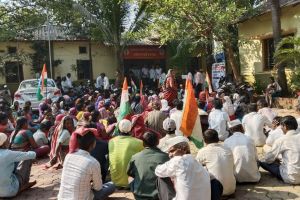 Elgar Sanghatanas march in Trimbak for houses