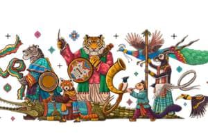 Google portraying a wildlife parade