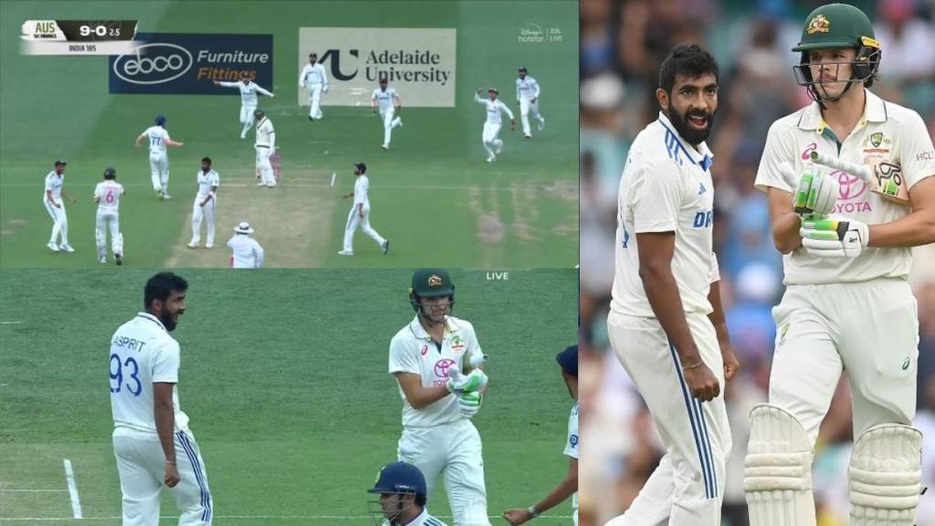 Jasprit Bumrah stares down Sam Konstas After Usman Khwaja Wicket and Team India Aggressive Celebration Video viral