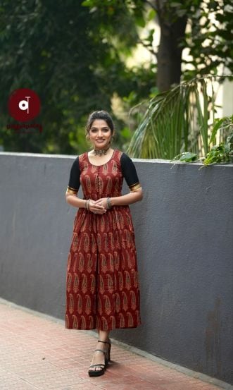 Jahnavi Killekar Ajrakh Cotton Dress