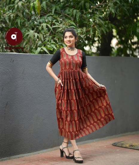 Jahnavi Killekar Ajrakh Cotton Dress