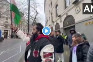 Protest by a pro-Khalistan mob outside the Indian High Commission in London met counter-protest