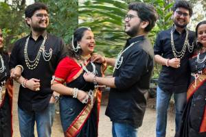 mugdha vaishampayan prathamesh laghate first makar sankrant photos viral