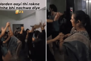 Mumbai hostel girls convince warden to join the dance she came to stop Viral video