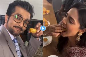 Navri Mile Hitlerla fame raqesh Bapat and vallari viraj eat panipuri on set