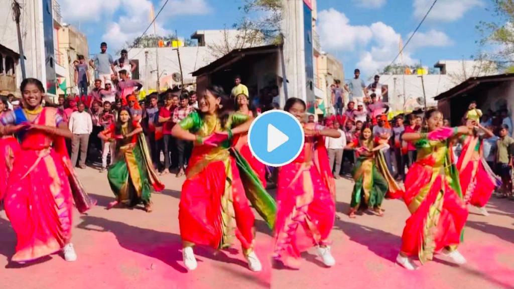 Amazing dance on the street on the marathi song lallati bhandar viral video on social media