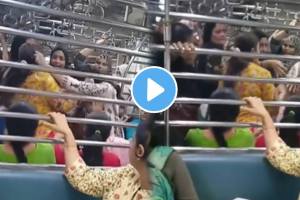 Shocking video in mumbai virar local train women fight video viral on social media spirit of mumbai