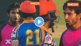 BPL 2025 Mohammad Nawaz and Tanzim Hasan fight during Khulna Tigers vs Sylhet Strikers match