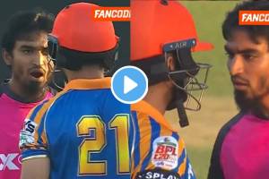 BPL 2025 Mohammad Nawaz and Tanzim Hasan fight during Khulna Tigers vs Sylhet Strikers match