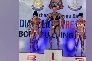 Sunayana won gold medal in womens bodybuilding competition