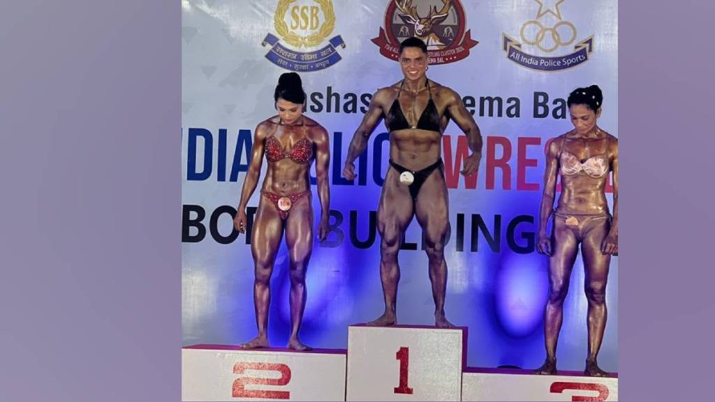 Sunayana won gold medal in womens bodybuilding competition