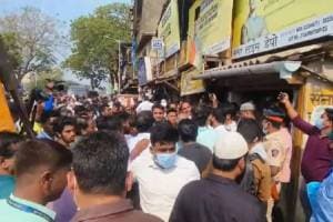 action against 180 structures in Bharat Nagar Bandra East opposed by locals and Shiv Sena ubt