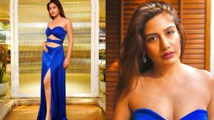 Naagin Fame actress Surbhi Chandana share photos on social media in blue hot one piece dress