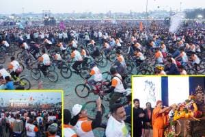 Pimpri, Rally cyclists, Indrayani river,