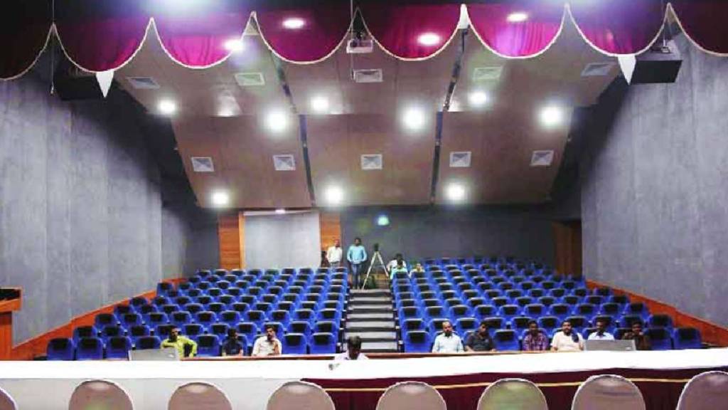 Renovation of Ram Ganesh Gadkari Rangayatan Theatre is underway reduced seating capacity by 50 60 chairs