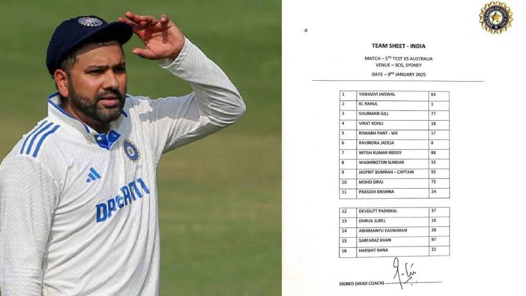 IND vs AUS Rohit Sharma name missing from official list of Indian squad for Sydney Test goes viral