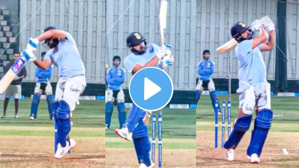 Rohit Sharma has shared a video of him practising batting in the nets for the Champions Trophy 2025