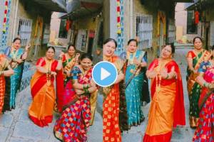 ladies group dance on Baya Mazya Bangurya Mangtan ra song video