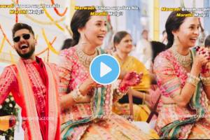 Groom dance on marathi song