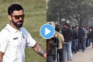 Virat Kohli play in Ranji Trophy 2025 crowd of fans gathering outside Arun Jaitley watching Virat video viral