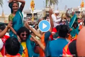 Video of a grandmother and grandfather dancing on marathi song halagi tune is currently going viral