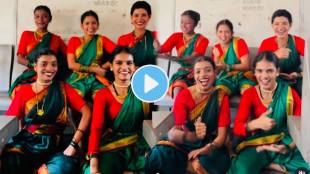 Mumbai local video of some girls dancing on a marathi song