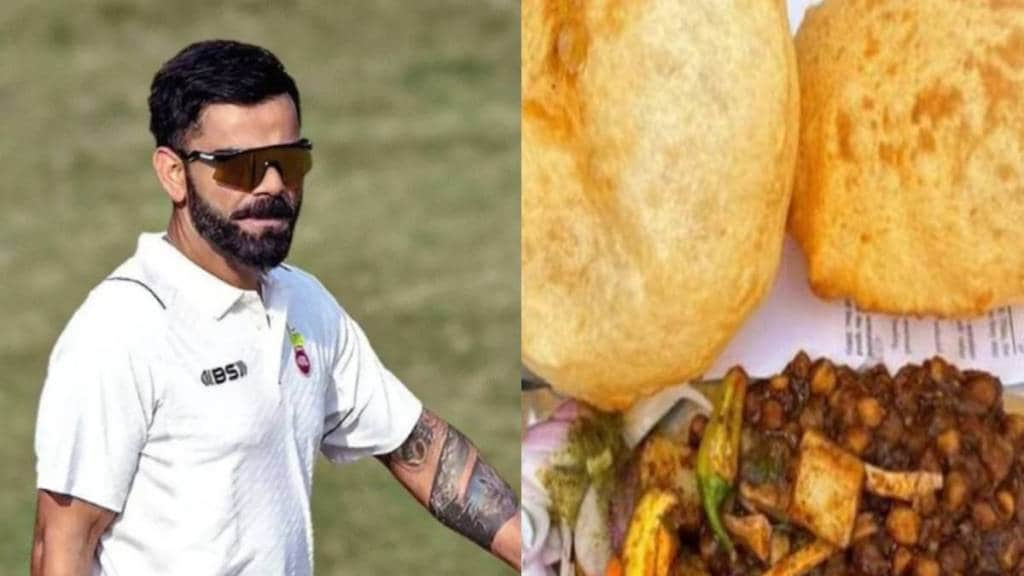 Ranji Trophy 2025 Virat kohli eats Chilli Paneer in lunch during Delhi vs Railways match at Arun Jaitley Stadium Canteen vbm 97