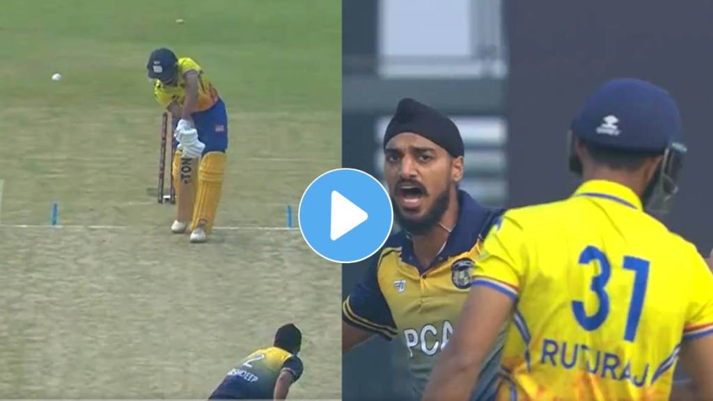 Arshdeep Singh clean bowled to Ruturaj Gaikwad during MAH vs PUN match in Vijay Hazare Trophy 2025