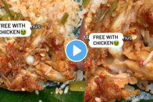 Shocking video Woman finds worms in chicken woman who ate chicken had larvae in her meal gave up meat after watching