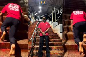 Nitish Reddy climbs Tirupati Temple stairs on knees After Stunning Test Debut & Century vs Australia