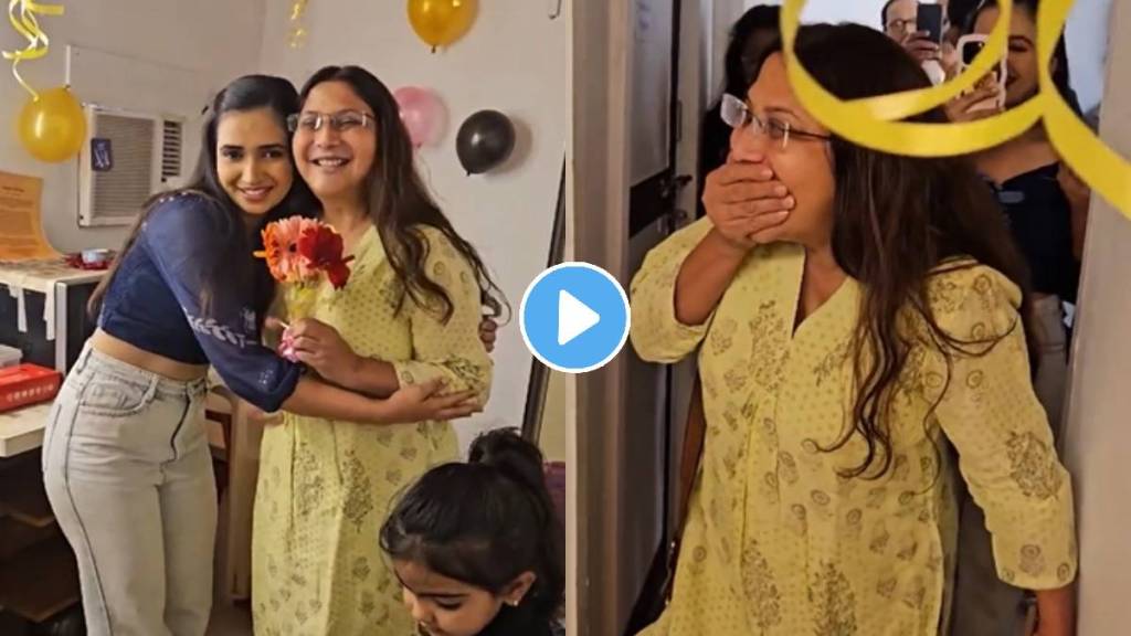 Aai Ani Baba Retire Hot Aahet artis gave a special surprise to Nivedita Saraf on her birthday