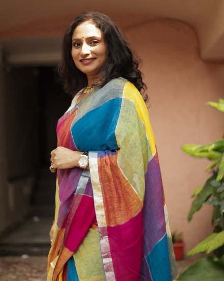 Pallavi Vaidya Cotton Linen Saree