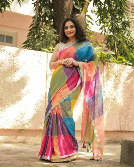 Pallavi Vaidya Cotton Linen Saree