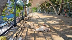 Pedestrian bridge unused due to inconvenience Municipal Corporation neglects maintenance