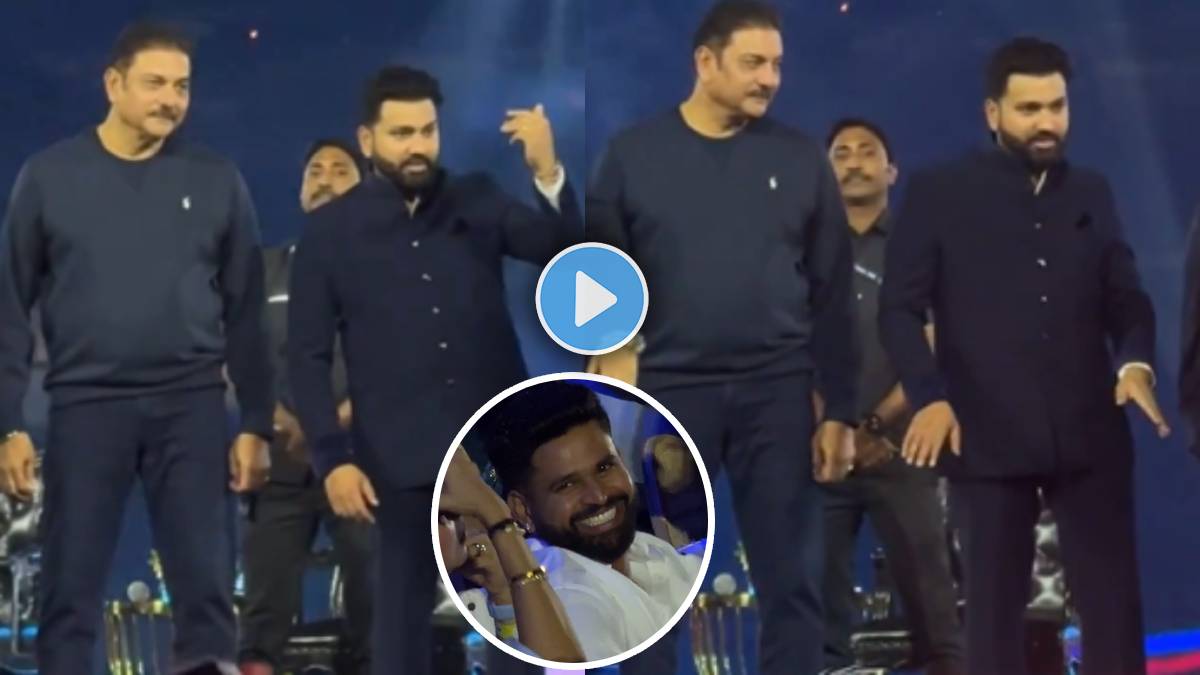 Rohit Sharma Video: रोहित शर्माचा ब्रेकडान्स, श्रेयस अय्यरला स्टेजवर बोलवण्यासाठी केली हटके डान्स स्टेप, वानखेडेच्या कार्यक्रमातील VIDEO व्हायरल