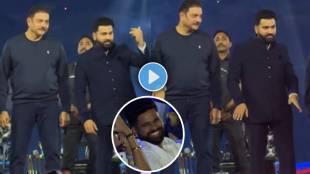 Rohit Sharma Dance Step on Wankhede Stadium Stage to Call Shreyas Iyer to Join Him Video Goes Viral