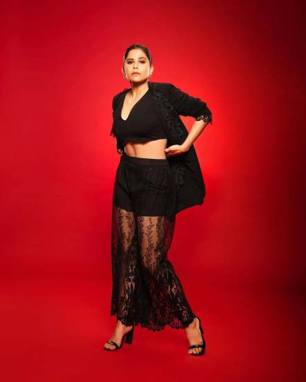 Sai Tamhankar Black Outfit New Look