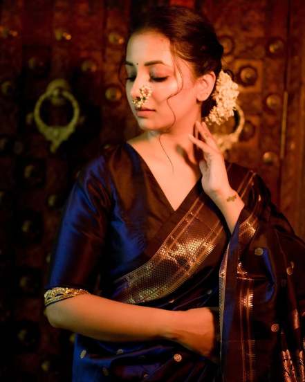 Sayali Sanjeev, Sayali Sanjeev paithani saree look