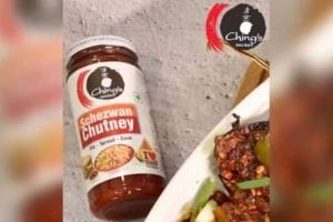 Image of Dabur's Schezwan Chutney packaging