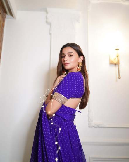 Alia Bhatt Shares Pictures On Social Media In Black Desginer Saree For Sabhyasachi 25th Anniversary Fashion Show