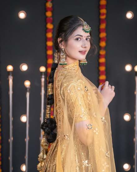 Bajrangi Bhaijaan fame actress Harshaali Malhotra in yellow lehenga shares pictures on social media