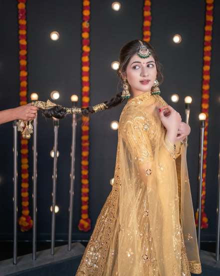 Bajrangi Bhaijaan fame actress Harshaali Malhotra in yellow lehenga shares pictures on social media