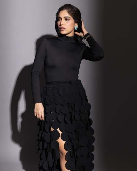 Bhumi Pednekar Styles in Unique black skirt from waste shares pictures on social media