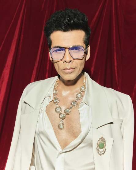 Karan Johar Shares pictures on social media being a show stopper at the launch of his own jewellery brand Tyaani Jewellers