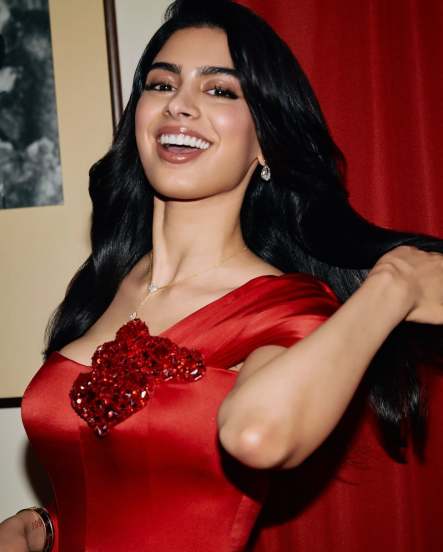 Khushi Kapoor shares pictures on social media in Red Corset Saree for the trailer launch of All Things Loveyappa Bollywood movie