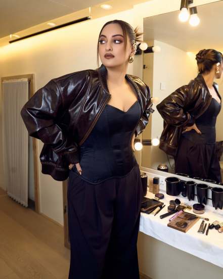 Sonakshi Sinha shares her bossy look in brown jacket and corset top on social media