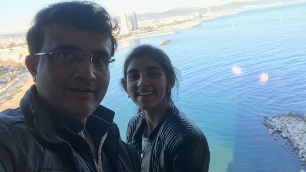 Image Of Sourav Ganguly And Sana Ganguly.