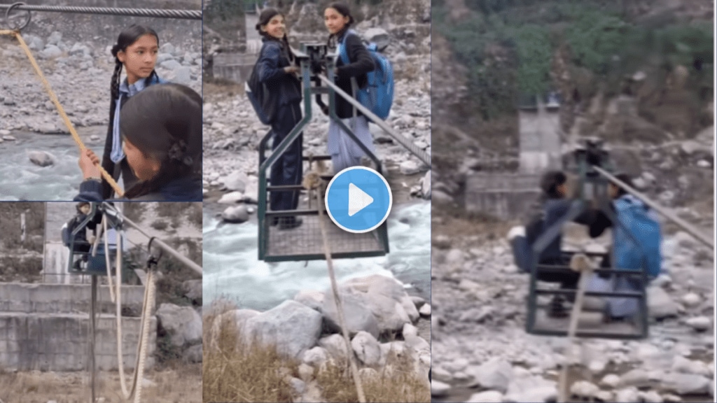 Students brave rope trolleys to reach school in Uttarakhand; viral video sparks outrage