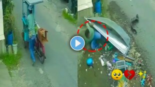 Shocking video of a car hit the handcart crushed man emotional video viral on social media